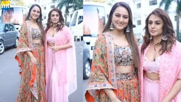 'Double XL' Girls Sonakshi Sinha & Huma Qureshi Arrive Together In The Sets Of 'Indian Idol'