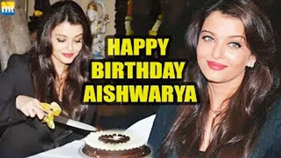 Aishwarya Rai Bachchan Turned 49, looks Elegant in Black Outfit Celebrates Birthday cake cutting With Media