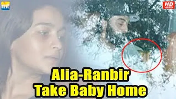 Alia Bhatt & Ranbir Kapoor return home with Baby Kapoor from HN Hospital