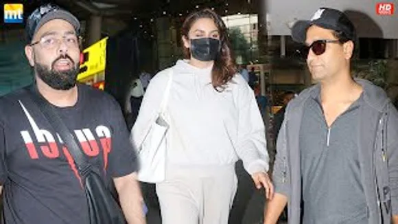 Govinda Naam Mera Vicky Kaushal, Huma Qureshi refuses to remove Mask at airport, Rapper Badshah At Airport
