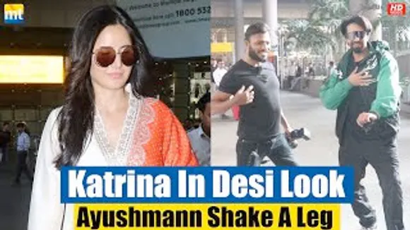 Katrina Kaif returns home in beautiful traditional dress, Ayushmann Khurrana shakes a Leg at airport