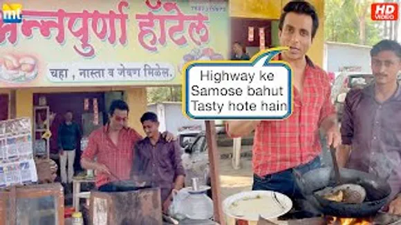 Real hero Sonu Sood helps a Random Dhaba Owner to prepare Samosa with his own hands