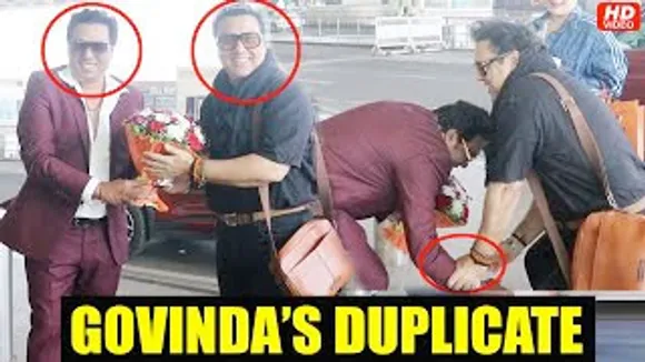 Govinda's DUPLICATE touches his Feet at the airport who met him after 23 Years