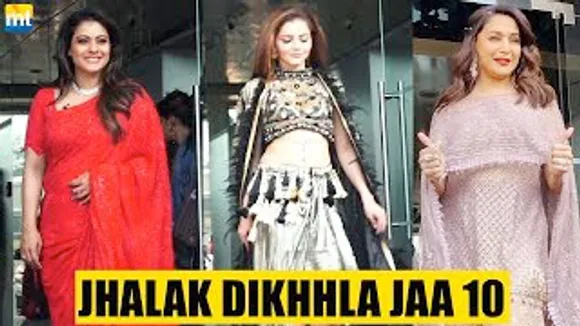 Kajol looks gorgeous in Red Saree, Rubina Dilaik's Ramp Walk in Public, Madhuri Dixit, Nia Sharma And Others On Jhalak Dikhhla Jha 10 Sets