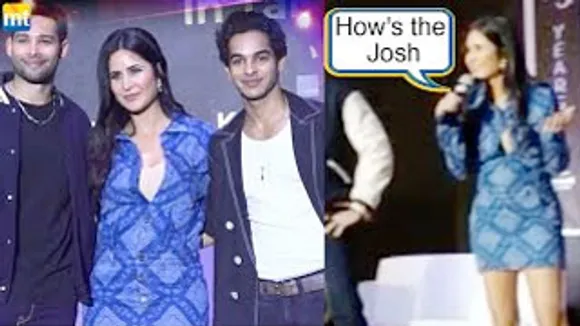 "How's the Josh" 😁 Katrina Kaif mouths Vicky's famous dialogue at IIT Bombay Summit