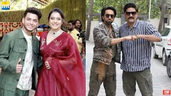 Kajol In Maroon Outfit With Vishal Jethwa On Sa Re Ga Ma Sets For Salaam Venky; Ayushmann Khurrana & Jaideep Ahlawat for An Action Hero Promotions
