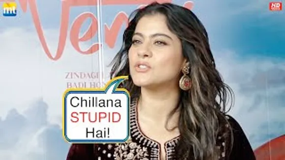 Annoyed Kajol reacts to Hubby Ajay Devgn's Drishyam 2 & Bholaa Teaser During Salaam Venky Promotions