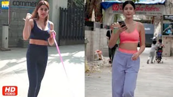 Hot and Sexy Nikki Tamboli with her pet, Shanaya Kapoor At Dance Class
