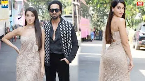 Hottie Nora Fatehi Looks stunning Arrives with Ayushmann Khurrana And Jaideep Ahlawat For 'An Action Hero' Promotion On The Kapil Sharma Show Sets