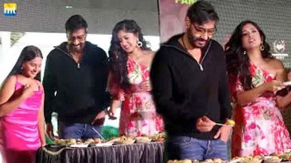 Vijay Salgaokar & Family Enjoy Pani Puri At A Mall in Mumbai During Drishyam 2 Promotions