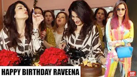 Raveena Tandon Celebrates Her Birthday By Cutting Cake With Her Close Friends And Besties