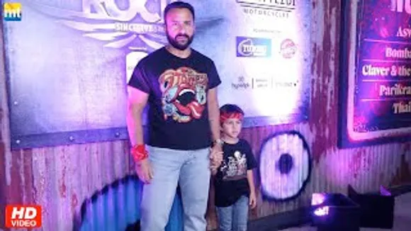 Saif Ali Khan & Taimur Look Cute Together During A Rock Show