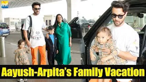 Salman Khan's brother-in-law Aayush Sharma with wife Arpita Sharma with Kids leave for Maldives