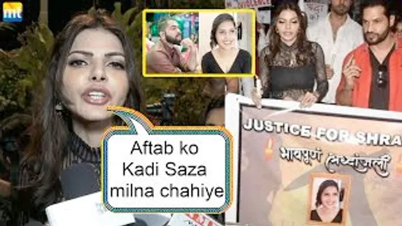 Sherlyn Chopra Angry Speech At Candle March, demands Justice For Shraddha Walkar