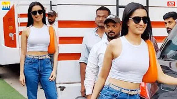 Stree Shraddha Kapoor in white Top & Denim Jeans Post Ad Shoot