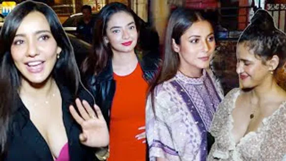 Social Media Sensation Anushka Sen, Sisters Neha Sharma-Aisha Sharna, Shehnaaz Gill At A friend's Birthday