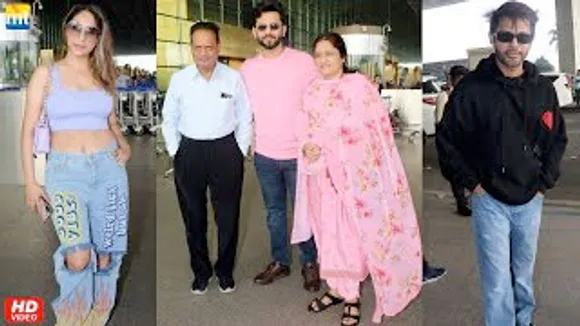 Neha Bhasin Looks Beautiful In Crop Top, Rahul Vaidya With His Parents, Nupur Sanon's BF Stebin Ben At The Airport