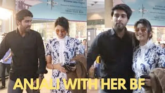 Kacha Badam Girl Anjali Arora arrives With BF in Mumbai for new year Jashn