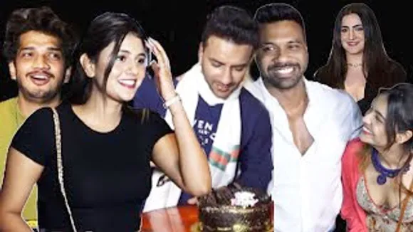 Divya Agarwal with her 3rd BF, Anjali Arora, Munawar Faruqui, Nyra Banerjee At Ali Merchant's Birthday Bash