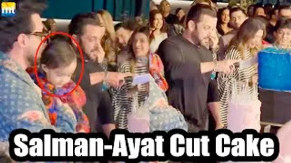 Inside footage : Salman Khan & Little Ayat Sharma cut birthday cake together