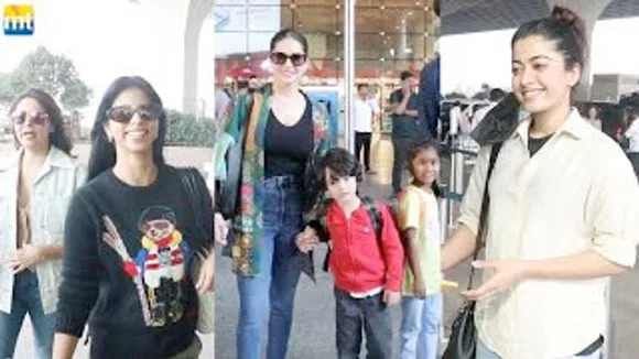 Shahrukh Khan's daughter Suhana Khan & Wife Gauri Khan; Agastya Nanda, Rashmika Mandanna And Sunny Leone At The Airport