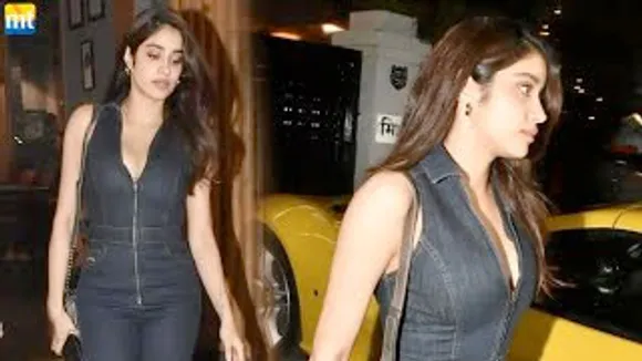 Janhvi Kapoor buys Rs. 65 CR House, arrives in Denim Jumpsuit to celebrate it at Japanese Restaurant