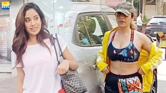 Janhvi Kapoor & Neha Bhasin in gym shorts look fresh & fit as she was papped at gym