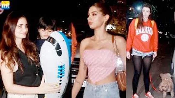 Khushi Kapoor celebrates The Archies Wrap with BFF Orhan, Giorgia Andrinai takes dog out, Gabriella Demetriades with son