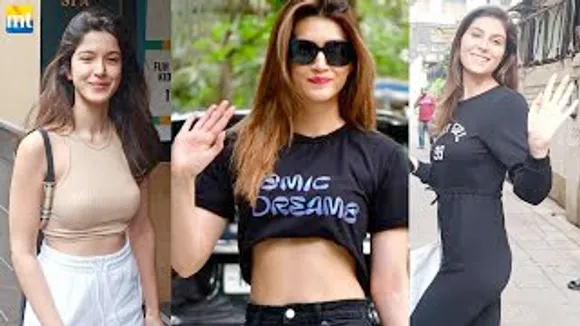 Boss Kriti Sanon in all black | में बहुत थक गयी हूँ Elnaaz Norouzi | Shanaya Kapoor in Nude Crop top