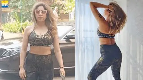 Neha Bhasin in a TIGHT glittering pants post workout sessions