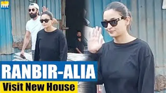 Alia Bhatt & Ranbir Kapoor visit their new house to check the construction before Grihpravesh