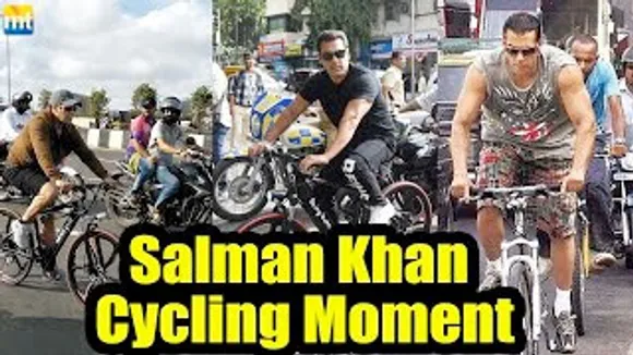 Wild Moments of Birthday Boy Salman Khan when he went on Road for Cycling