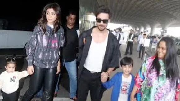 Shilpa Shetty nails the airport look with her Daughter Samaira; Aayush Sharma on a Family Vacation