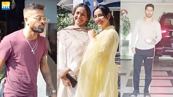 Bhediya Varun Dhawan At KJO's house; Sharma Sister's Neha Sharma & Aisha Sharma For Lunch; Hardik Pandya's Spotted In New Look