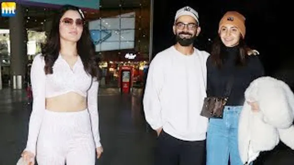 Virat Kohli leaves with Anushka Sharma, Vamika absent; Urvashi Rautela post Risabh Pant controversy