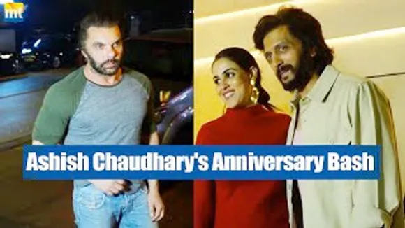 Salman Khan's younger Bro Sohail Khan, Ved Couple Riteish Deshmukh-Genelia Deshmukh at Ashish Chaudhary's Anniversary