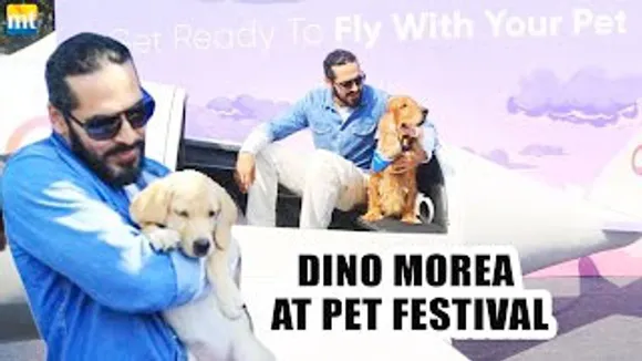 Dino Morea Cute Moment at India's biggest pet festival PETFED by JUST DOGS