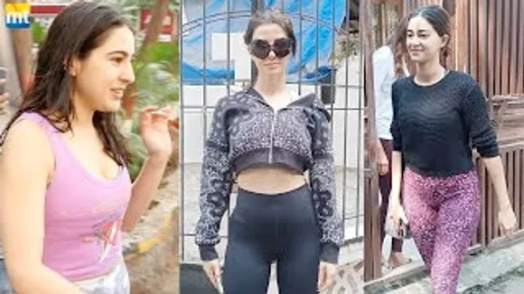 Sara Ali Khan looks fresh Post Workout, Ananya Panday at yoga Class, Giorgia Andriani In Bandra