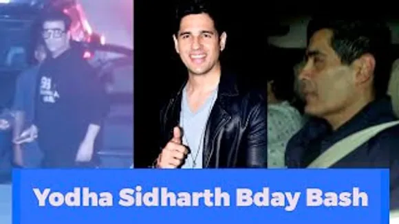 Sidharth Malhotra Birthday : Yodha producer Karan Johar & Manish Malhotra attend the party