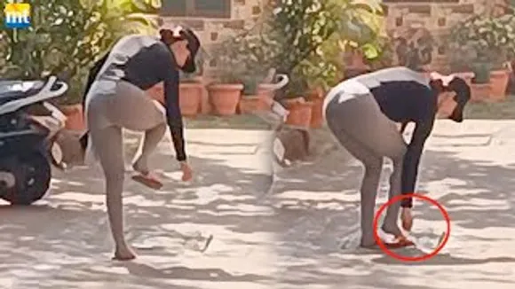 WHY Malaika Arora's doing her Leg up & Down? - Watch Full Video