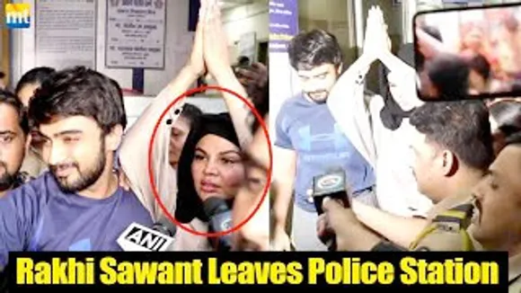 Rakhi Sawant Aka Fatima leave Police Station with Husband Adil Khan after record Statement