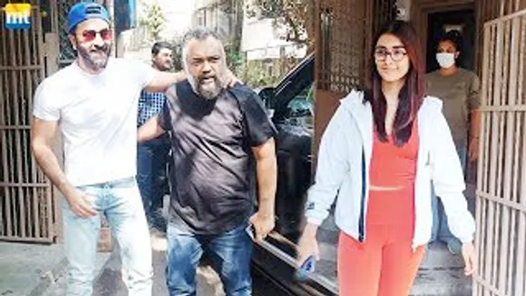 Ranbir Kapoor's kind gesture towards Tu Jhoothi Main Makkaar Dir Luv Ranjan at Dubbing; Pooja Hegde Also Spotted Post Dubbing