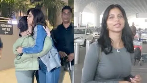 Suhana Khan leaves the town after watching Pathaan, Tamannaah Bhatia & Shilpa Shetty's Tight hug At Airport