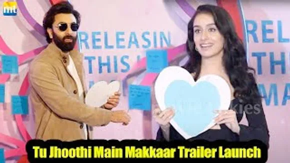 Most Common LIE In Relationship-Ranbir Kapoor | Shraddha Kapoor Writes 'I Love You' At Tu Jhoothi Main Makkaar Trailer Launch