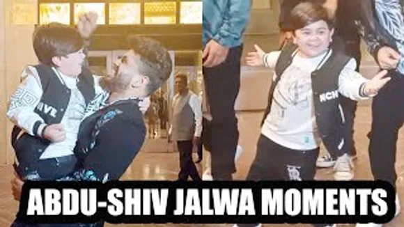 Abu Rozik doing Shah Rukh Khan's signature Pose, fun Moments with Shiv Thakare