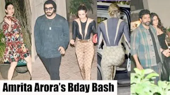 Malaika Arora-Arjun Kapoor, Farhan Akhtar-Shibani Dandekar, Karisma Kapoor at Amrita Arora's Birthday Party