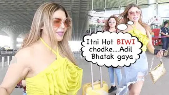 काश Adil येह ANGOOR खा लेता... 😄 Rakhi Sawant looks HOT & Happening As She is off to Dubai