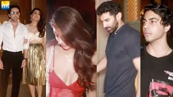 Pathaan SRK's Son Aryan Khan, Hot Disha Patani, Aditya Roy Kapur, Ayushmann Khurrana With Wife Tahira Kashyap At Restaurant
