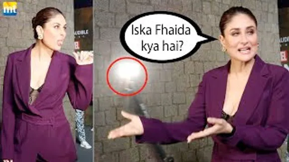'Mujhe Girana Mat' - Kareena Kapoor In black laced bra and purple pantsuit at Marvel's Event