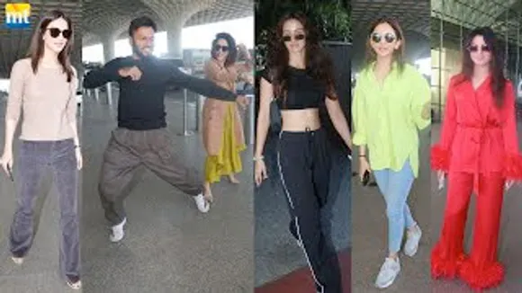Disha Patani flaunts her ABS, Nushratt Bharuccha's Dance with Paps, Vaani Kapoor, Rakul Preet Singh And Lal Pari Urvashi Rautela At Airport